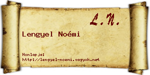 Lengyel Noémi névjegykártya
